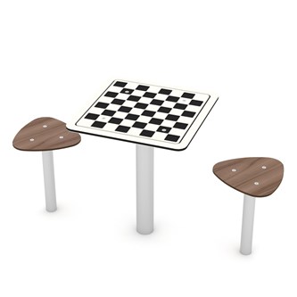 SOLO skakbord med taburetter