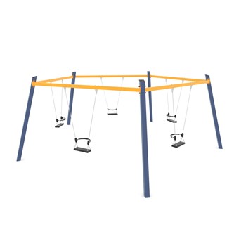 SWING ST femkantet gyngestativ m/sikkerhedssæder ST0515