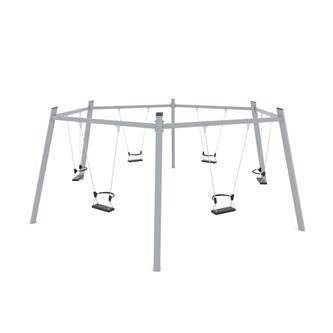 SWING ST sekskantet gyngestativ m/sikkerhedssæder ST0516