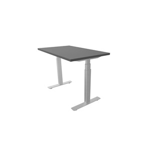 Work skrivebord 100x60 cm E-motion sølvfarvet understel