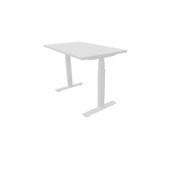 Work skrivebord 100x60 cm E-motion hvidt understel