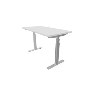 Work skrivebord 120x60 cm E-motion sølvfarvet understel