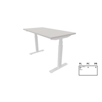 Work skrivebord 120x60 cm E-motion hvidt understel