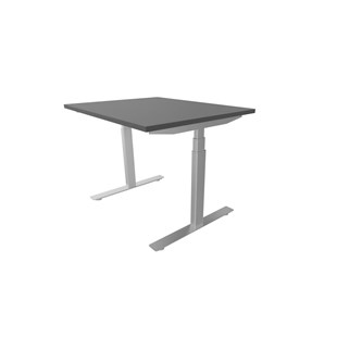 Work skrivebord 100x80 cm E-motion sølvfarvet understel