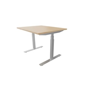 Work skrivebord 100x80 cm E-motion sølvfarvet understel
