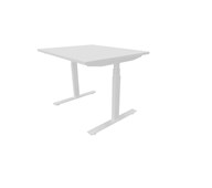 Work skrivebord 100x80 cm E-motion hvidt understel