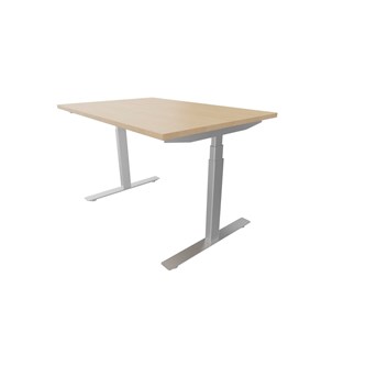 Work skrivebord 120x80 cm E-motion sølvfarvet understel