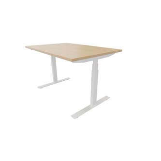 Work skrivebord 100x80 cm, hvidt stel