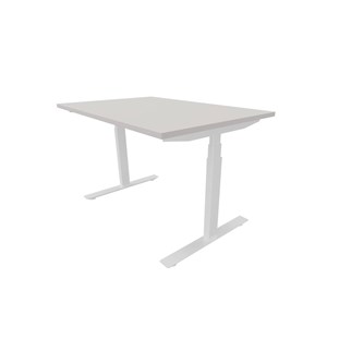 Work skrivebord 100x80 cm, hvidt stel