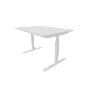 Work skrivebord 100x80 cm, hvidt stel