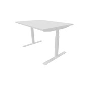 Work skrivebord 120x80 cm E-motion hvidt understel