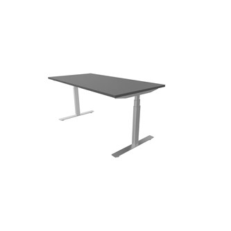 Work skrivebord 160x80 cm E-motion sølvfarvet understel