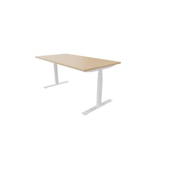 Work skrivebord 160x80 cm, hvidt stel