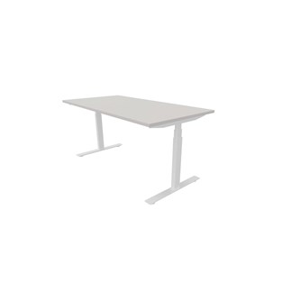 Work skrivebord 160x80 cm E-motion hvidt understel
