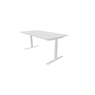 Work skrivebord 160x80 cm E-motion hvidt understel