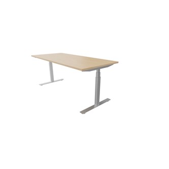 Work skrivebord 180x80 cm, sølv stel
