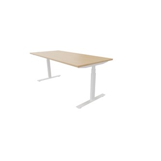 Work skrivebord 180x80 cm, hvidt stel