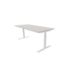 Work skrivebord 180x80 cm E-motion hvidt understel