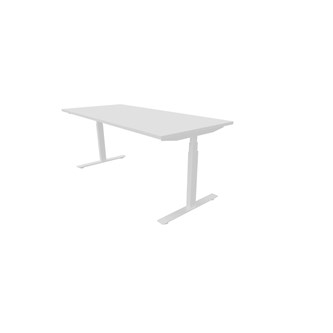 Work skrivebord 180x80 cm, hvidt stel