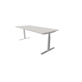 Work skrivebord 200x80 cm E-motion sølvfarvet understel