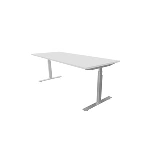 Work skrivebord 200x80 cm E-motion sølvfarvet understel