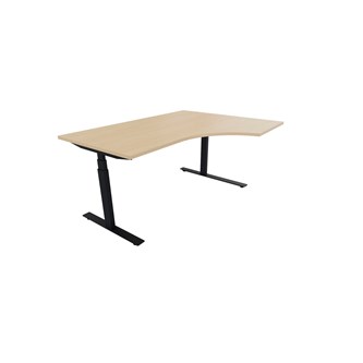 Work skrivebord højre 160x120 cm, sort stel