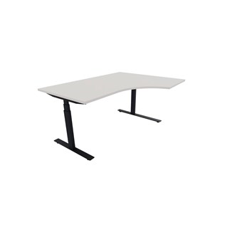 Work skrivebord højre 160x120 cm, sort stel