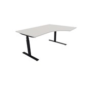 Work skrivebord højre 160x120 cm, sort stel