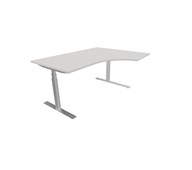 Work skrivebord højre 160x120 cm E-motion sølvfarvet understel