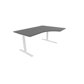 Work skrivebord højre 160x120 cm E-motion hvidt understel