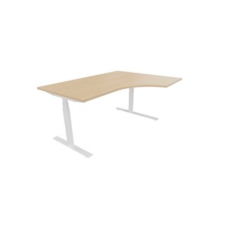 Work skrivebord højre 160x120 cm, hvidt stel