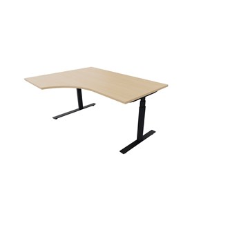 Chat skrivebord venstre 160x120 cm, sort stel
