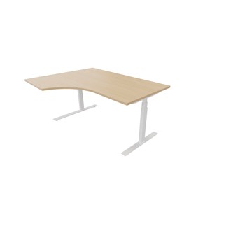 Work skrivebord venstre 160x120 cm E-motion hvidt understel