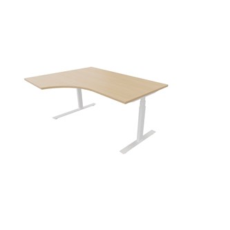Work skrivebord venstre 160x120 cm, hvidt stel