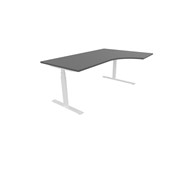 Work skrivebord højre 180x120 cm E-motion hvidt understel