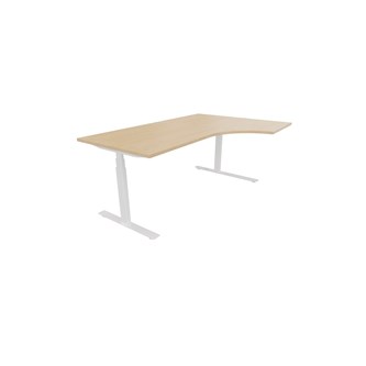 Work skrivebord højre 180x120 cm, hvidt stel