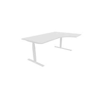 Work skrivebord højre 180x120 cm, hvidt stel