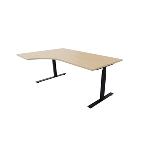 Work skrivebord venstre 180x120 cm, sort stel