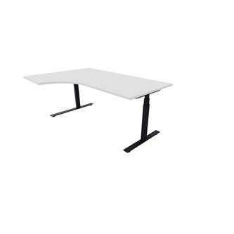 Work skrivebord venstre 180x120 cm, sort stel