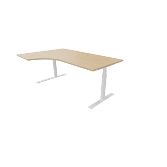 Work skrivebord venstre 180x120 cm, hvidt stel