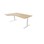 Work skrivebord venstre 180x120 cm, hvidt stel