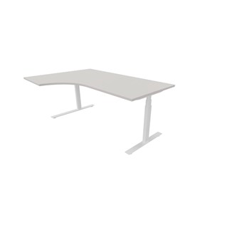 Work skrivebord venstre 180x120 cm E-motion hvidt understel