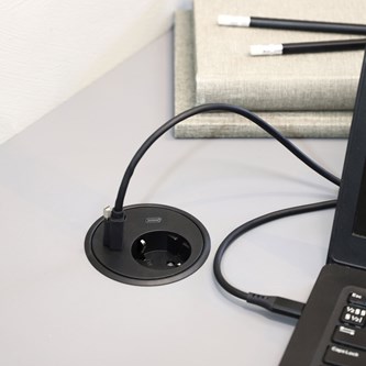 Powerdot med 1 stikkontakt og 2 USB-C