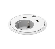 Powerdot med 1 stikkontakt og 2 USB-C