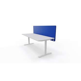 Enkel bordskærm frontmonteret B200xH65 cm Cara-stof