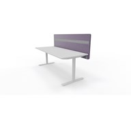 Enkel bordskærm frontmonteret B200xH65 cm Cara-stof