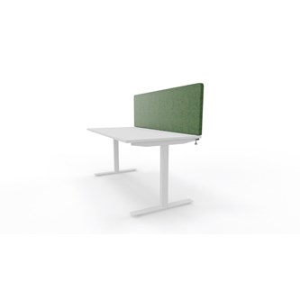 Enkel bordskærm topmonteret B160xH50 cm Cara-stof