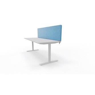 Enkel bordskærm topmonteret B200xH50 cm Cara-stof