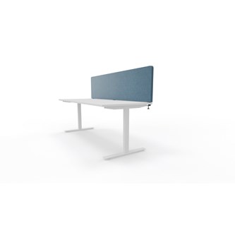 Enkel bordskærm topmonteret B200xH50 cm Cara-stof
