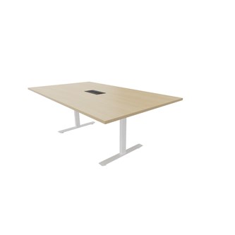 Talk mødebord 200x120x72 cm T-understel hvid